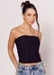 Sofie - Blusa sem Alça em Malha Microfibra Verde - variação: Preto