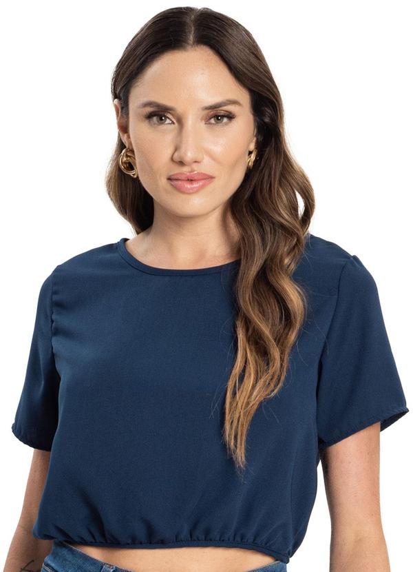Endless - Blusa Tecido Plano Feminina Azul