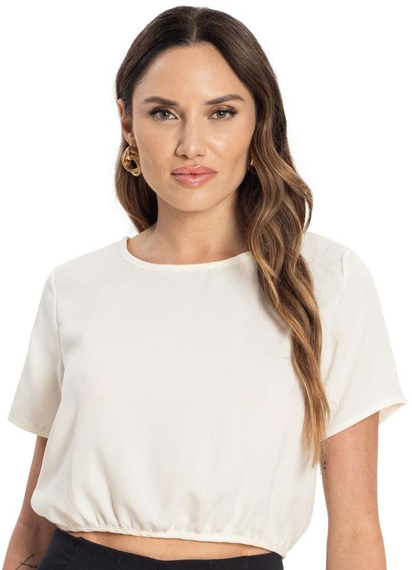 Endless - Blusa Tecido Plano Feminina Bege