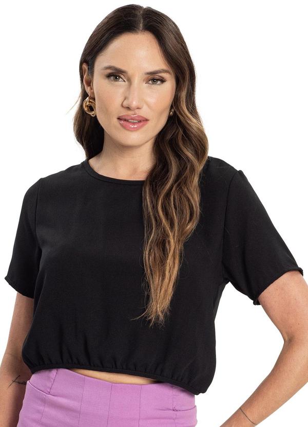 Endless - Blusa Tecido Plano Feminina Preto