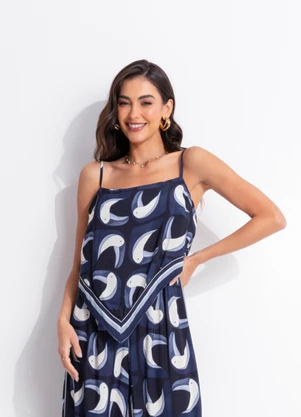 Farm - Blusa Tuca Tropical Preto - FARM