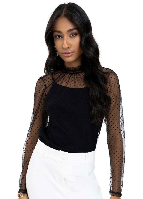 Endless - Blusa Tule Feminina Preto