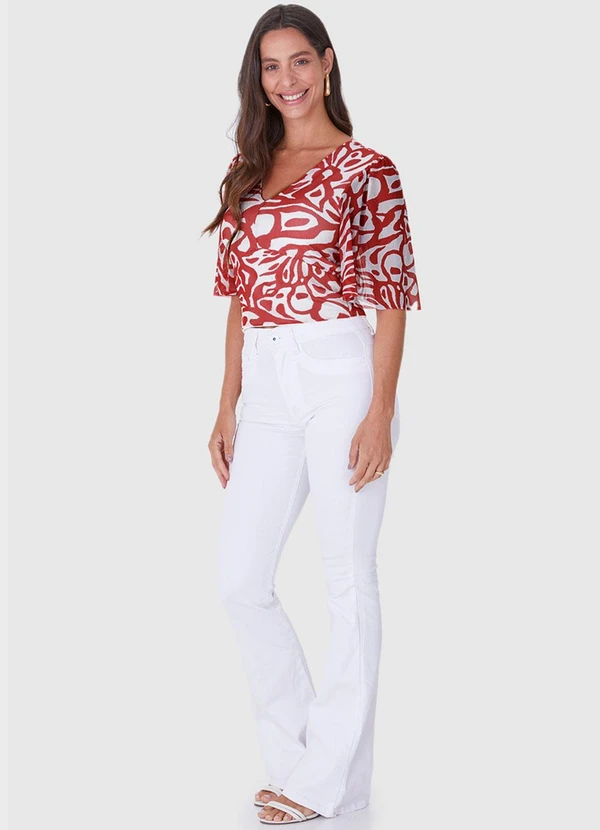 Malwee - Blusa Veemelha Cropped Abstrata Tule 3