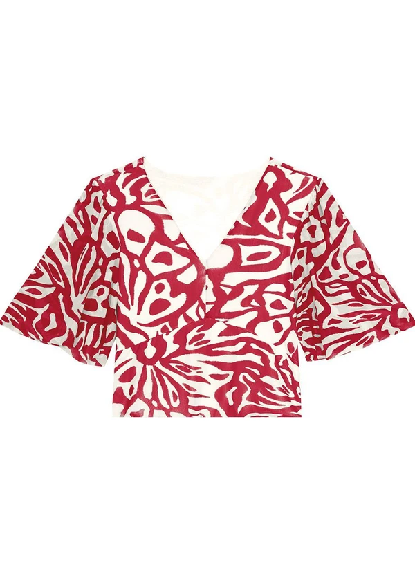Malwee - Blusa Veemelha Cropped Abstrata Tule 9