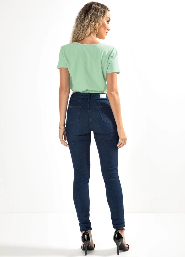 Moda Pop - Blusa Verde Claro em Malha de Algodão 4