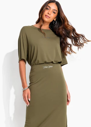 John John - Blusa Visco Touch Jj Verde - JOHN JOHN