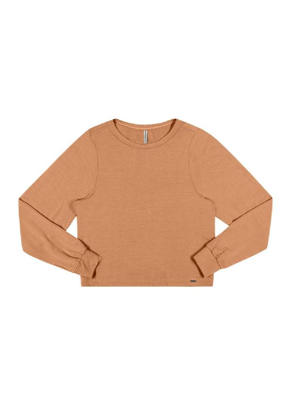 Rezzato - Blusão Cropped Liso Feminino Marrom 3