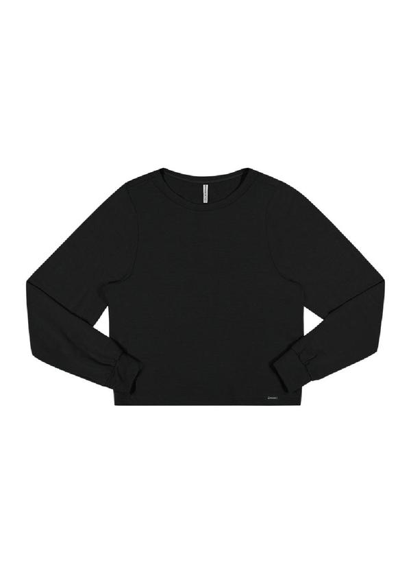 Rezzato - Blusão Cropped Liso Feminino Preto