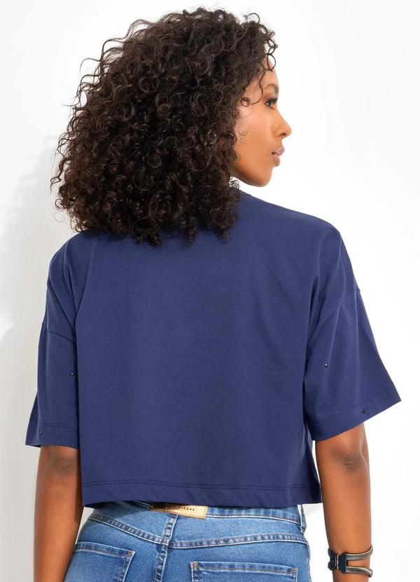 Colcci Jeans - Camiseta Bordada com Aplicação Cj Azul 2