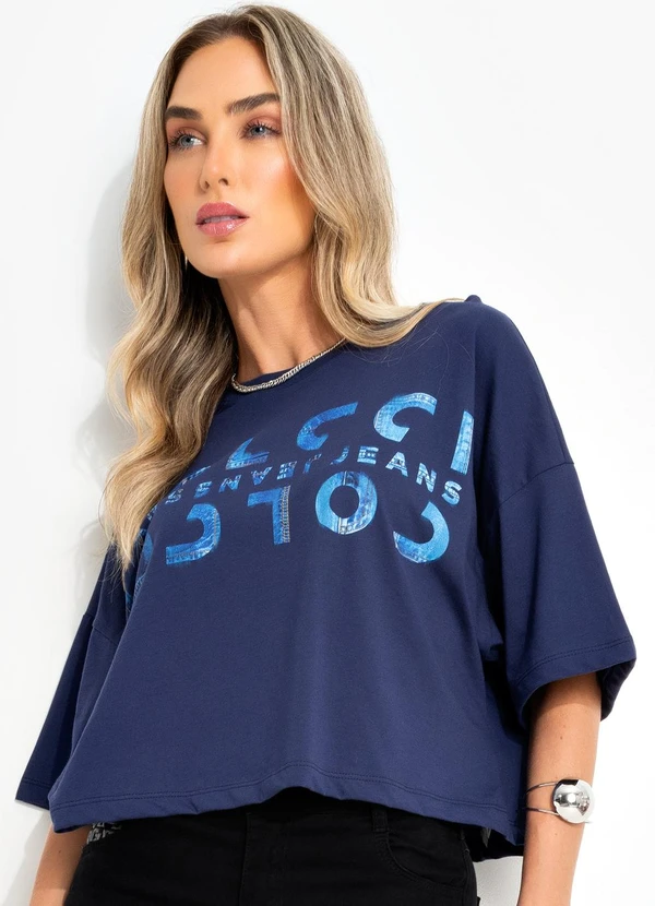 Colcci Jeans - Camiseta Cj Azul