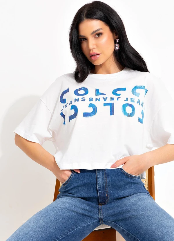 Colcci Jeans - Camiseta Cj Off White 7