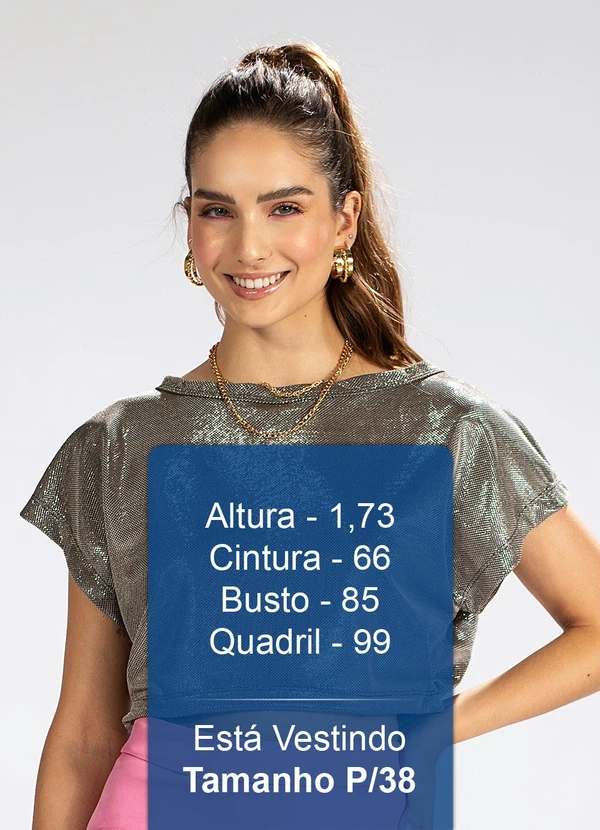 Colcci - Camiseta Cropped em Malha Prata 5