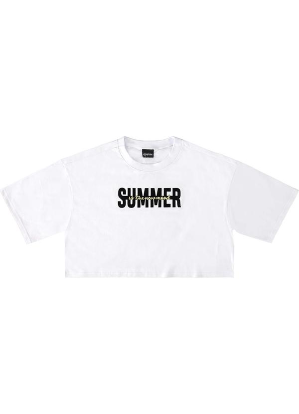 Enfim - Camiseta Cropped Summer Branco 2