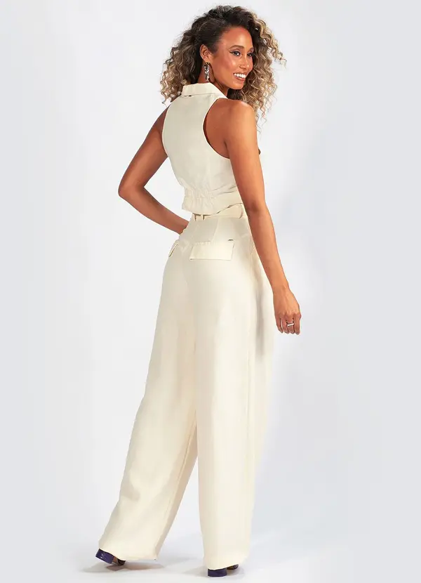 Colcci - Colete em Viscolinho Bege 4