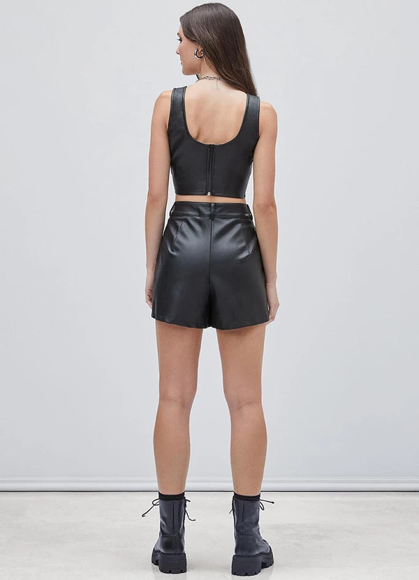 Authoria - Corset de Couro Authoria Preto 4