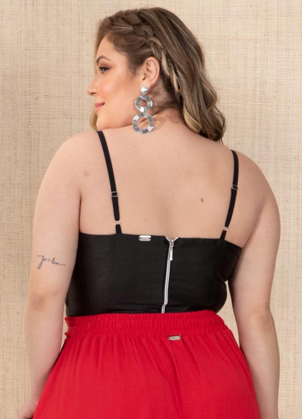 Quintess - Corset Preto com Alças Reguláveis 4