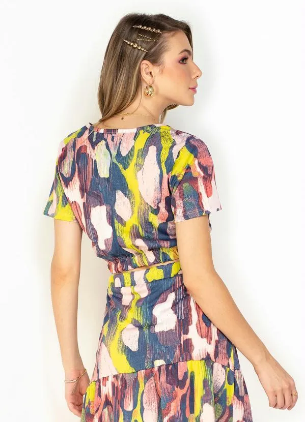 Moda Pop - Cropped Abstrato com Decote Redondo 2