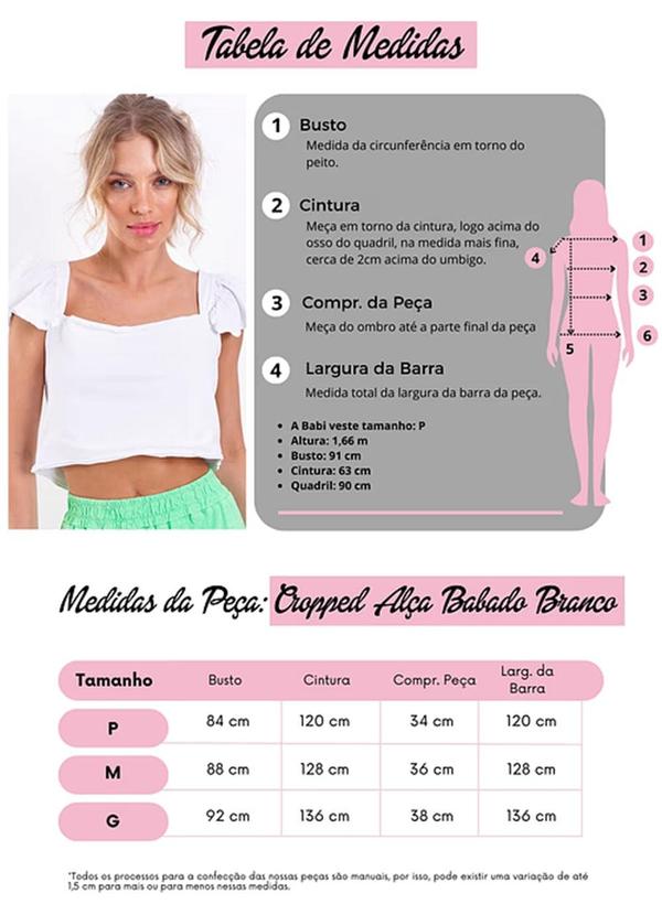 Amo Brand - Cropped Alça Babado Branco 4