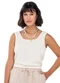 Outlet - Cropped Alças Largas Adulto Feminino Branco - variação: Branco