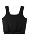 Outlet - Cropped Alças Largas Adulto Feminino Branco - variação: Preto