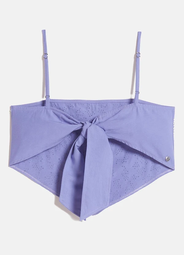 Authoria - Cropped Azul com Strass Azul 7