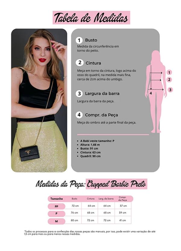 Amo Brand - Cropped Barbie Preto 5