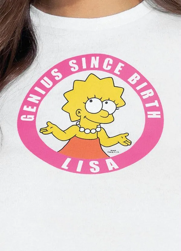 The Simpsons - Cropped Branca com Estampa The Simpsons 3