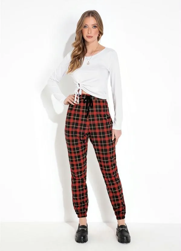 Moda Pop - Cropped Branca Manga Longa com Amarração 6