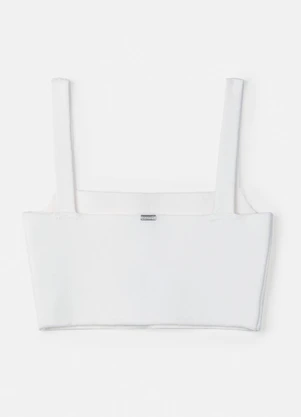 Authoria - Cropped Branco de Tricot com Strass Off White - AUTHORIA