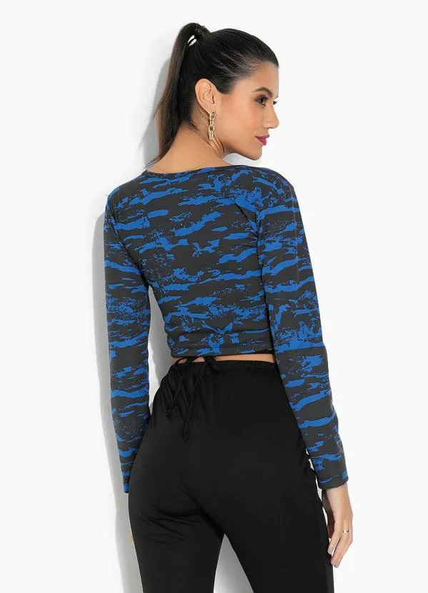 Moda Pop - Cropped Camuflada com Mangas Longas 2