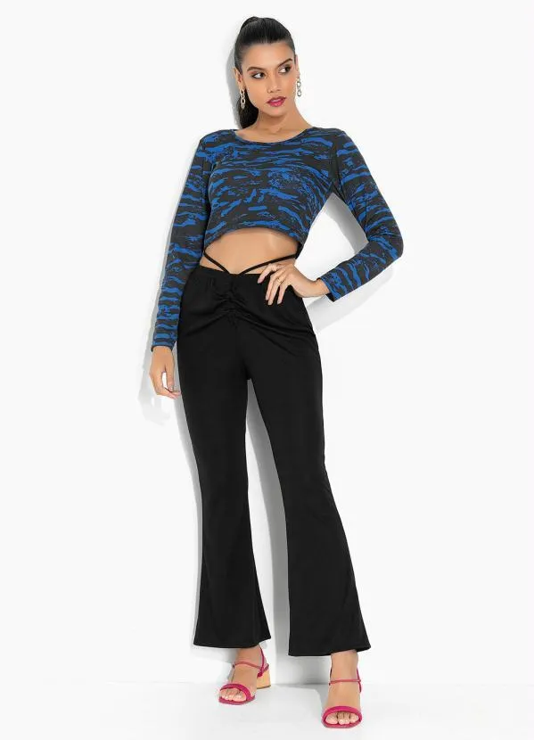 Moda Pop - Cropped Camuflada com Mangas Longas 3