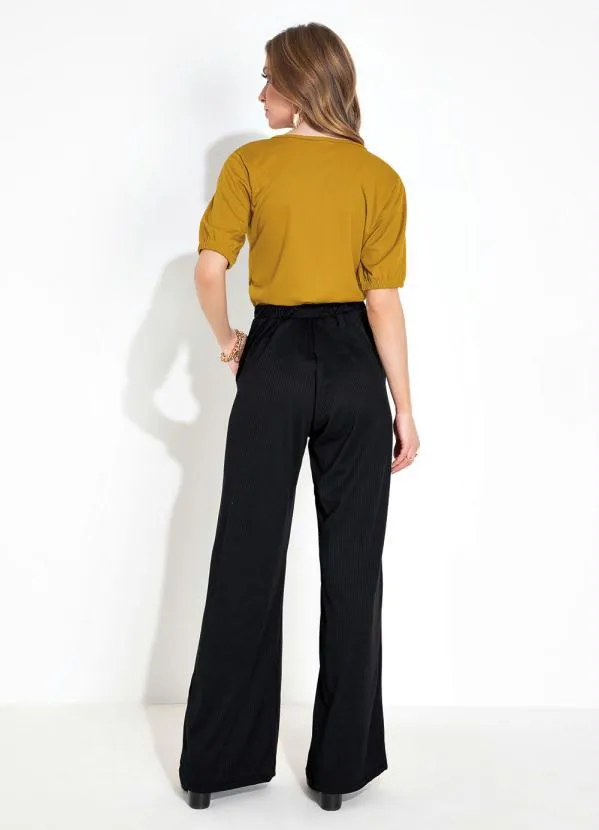 Moda Pop - Cropped Caramelo com Decote Transpassado 5