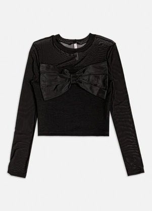 Authoria - Cropped com Laco I Am Preto - AUTHORIA