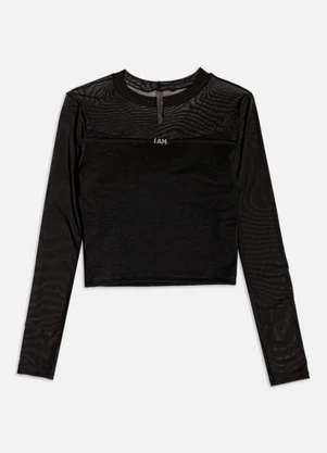 Authoria - Cropped com Laco I Am Preto - AUTHORIA