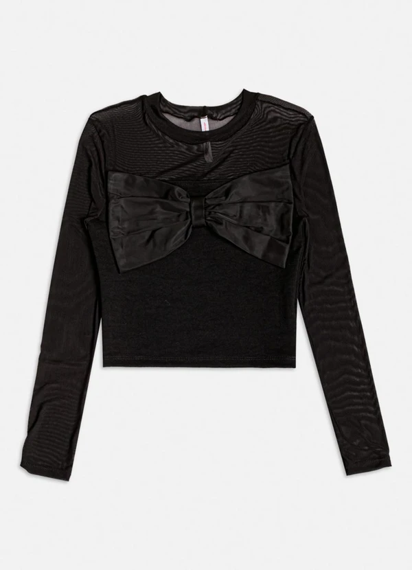 Authoria - Cropped com Laco I Am Preto