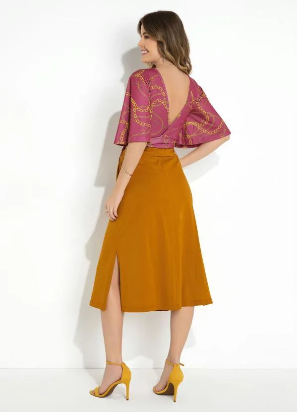 Moda Pop - Cropped Correntes Transpassado com Amarração 5