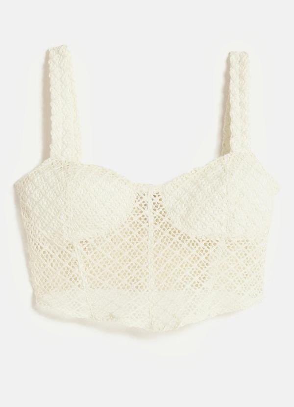 Authoria - Cropped Corset de Tricot Creme 5