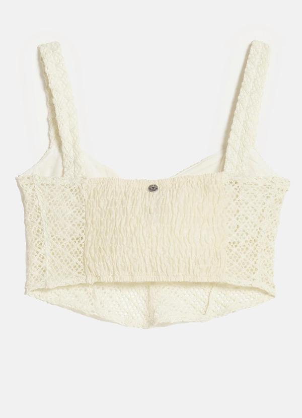 Authoria - Cropped Corset de Tricot Creme 6