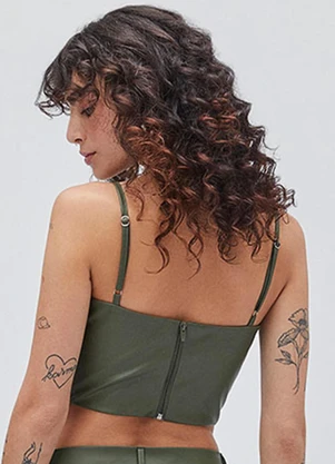 Authoria - Cropped Corset Verde Verde - AUTHORIA