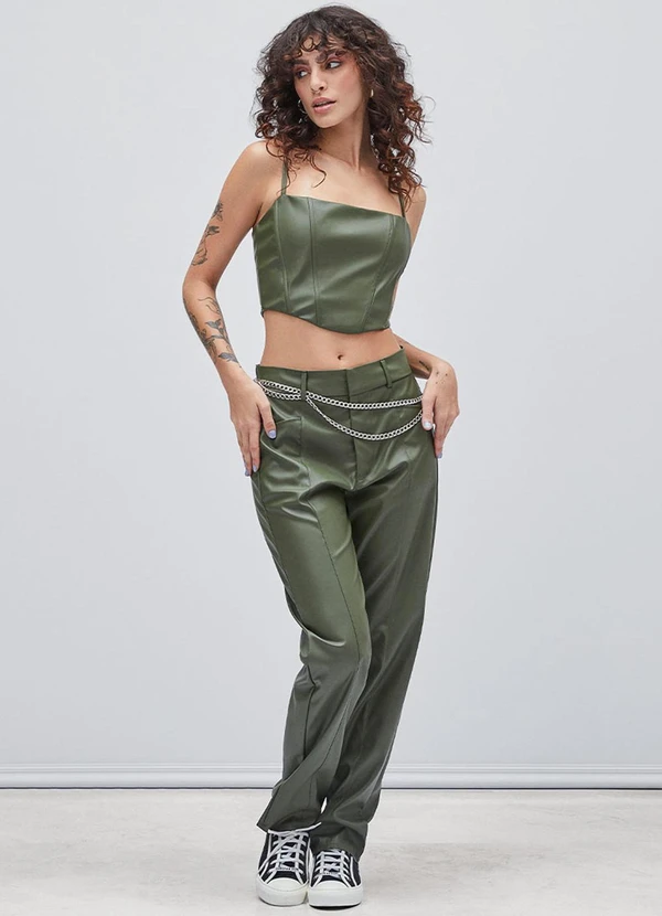 Authoria - Cropped Corset Verde Verde 3