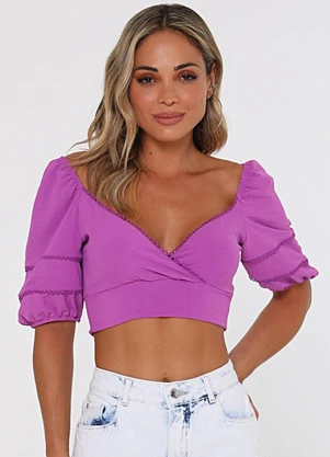 Outlet - Cropped Cortica Roxo - OUTLET