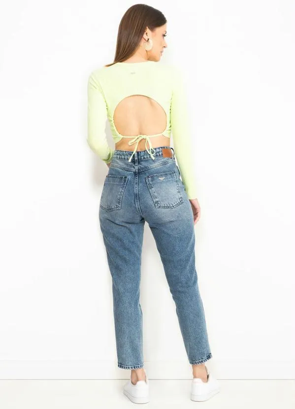 Colcci - Cropped de Malha Canelada Verde 4