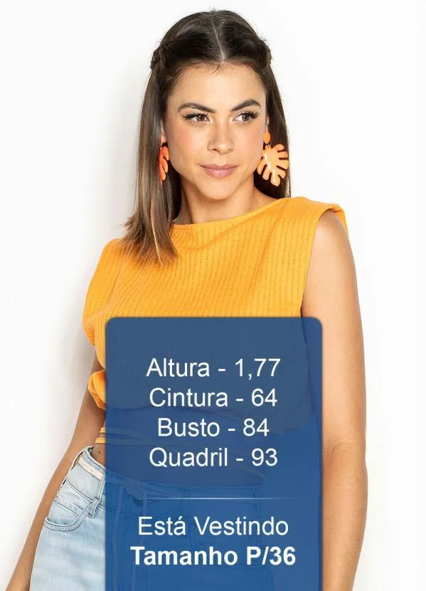 Colcci - Cropped de Malha com Amarração Laranja 5