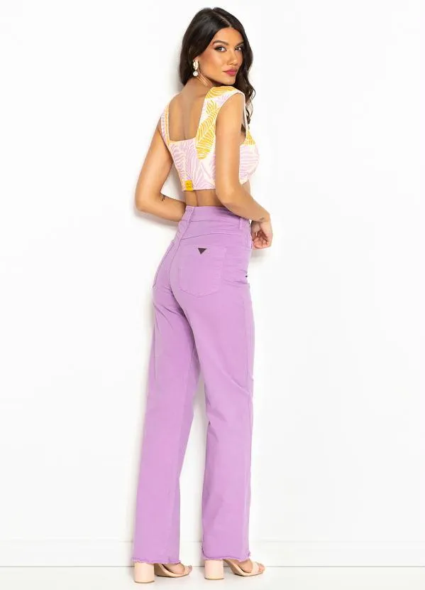 Colcci - Cropped de Malha Estampado Lilás 4