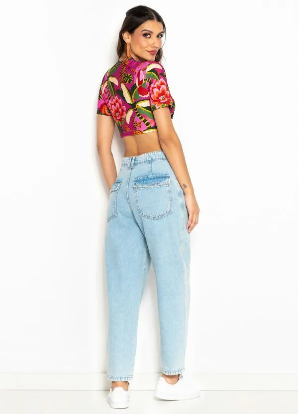 Farm - Cropped de Malha Mergulho da Onça Rosa 4