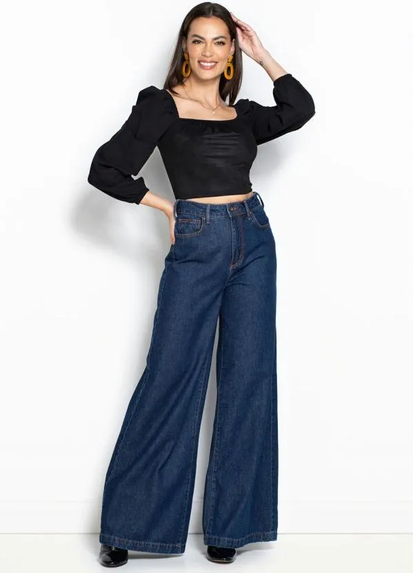 Forum - Cropped de Suede Preto 3