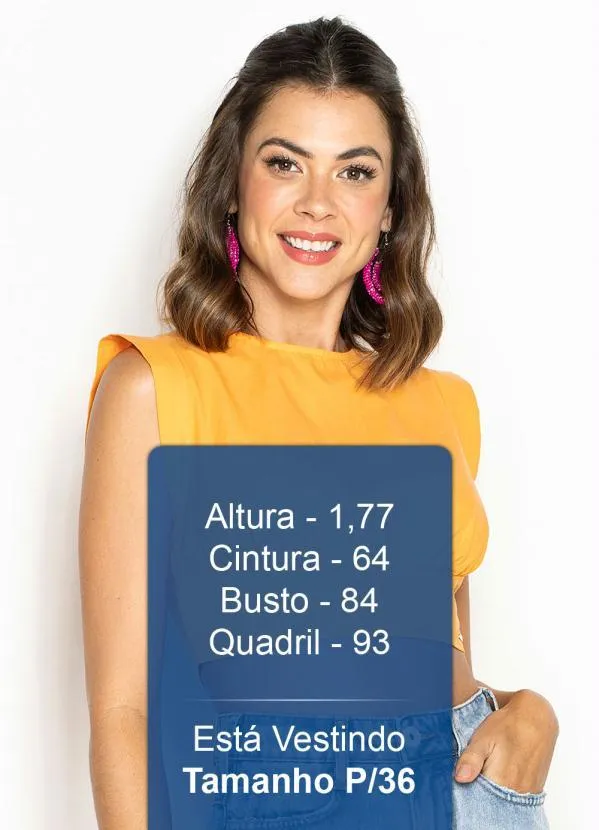 Colcci - Cropped de Tricoline Laranja 5