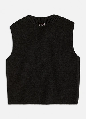 Authoria - Cropped de Tricot com Brilho Preto - AUTHORIA