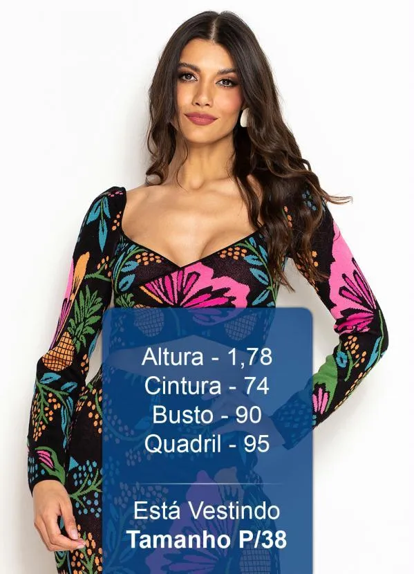 Farm - Cropped de Tricot Manga Longa Borboletário Preto 5