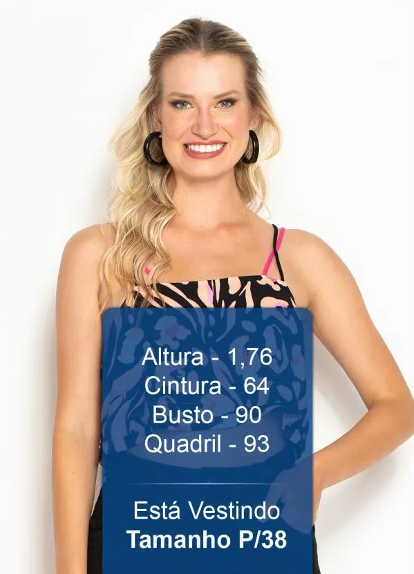 Maria Filó - Cropped de Viscose Estampa Maracaja Preto 5